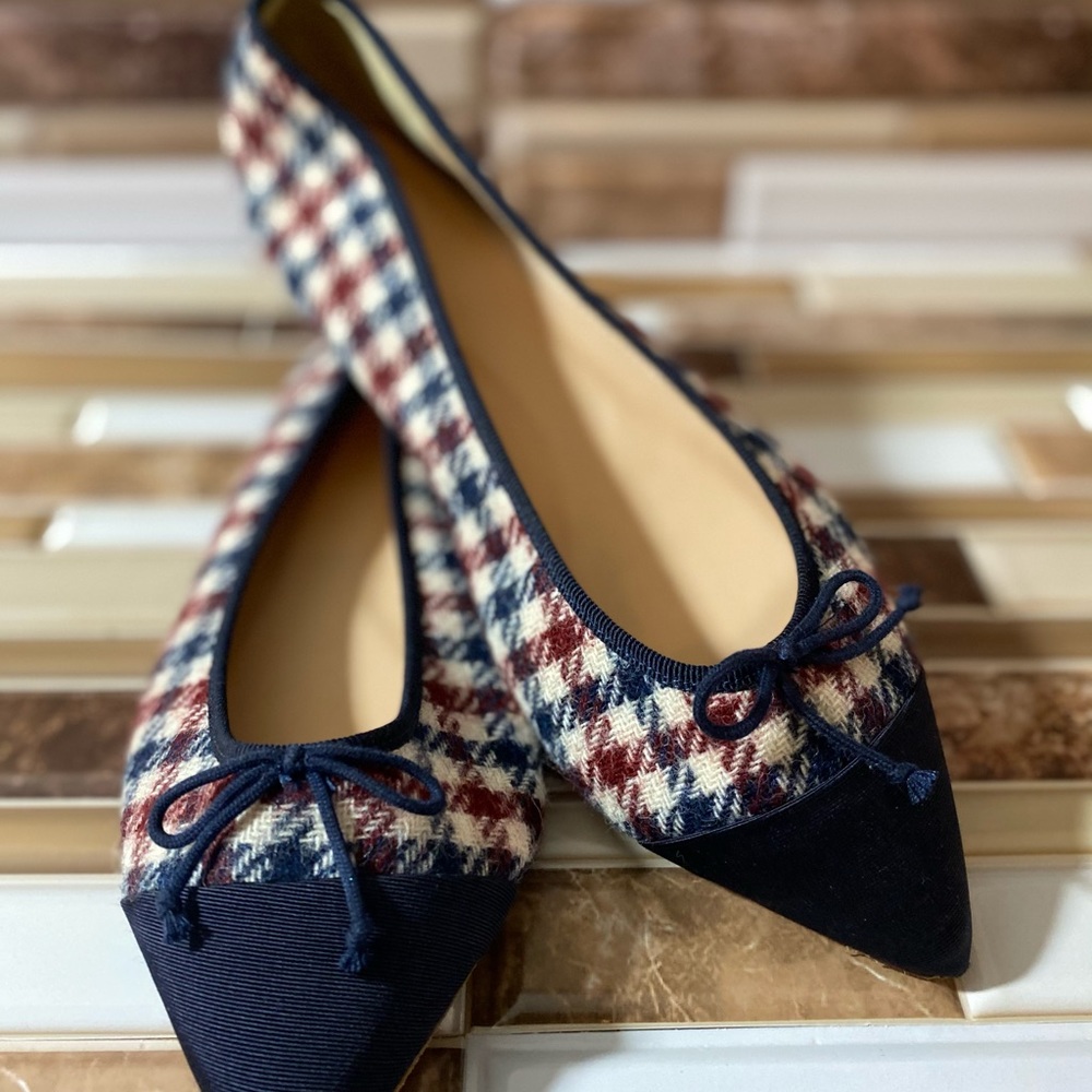 J.Crew plaid flats - Picture 1 of 7